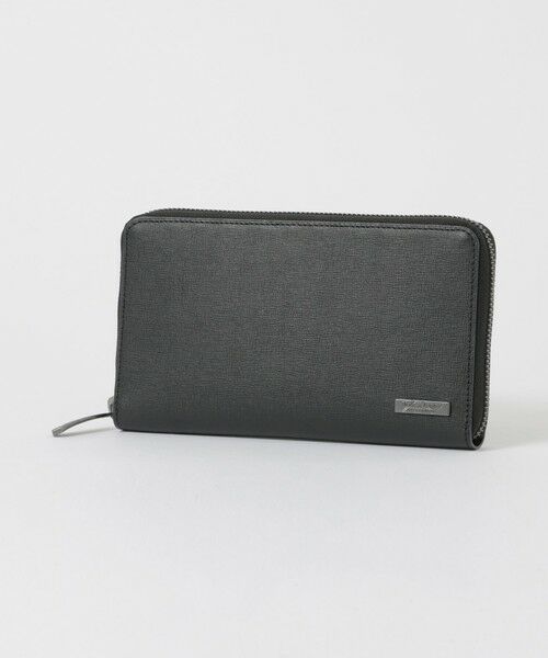 BLUE LABEL / BLACK LABEL CRESTBRIDGE / ブルーレーベル / ブラックレーベル・クレストブリッジ  財布・コインケース・マネークリップ | バイカラークレストブリッジチェックラウンドジップウォレット（ブラック）