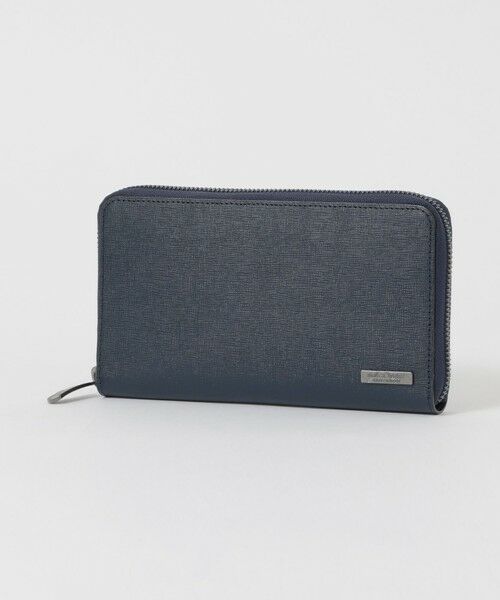 BLUE LABEL / BLACK LABEL CRESTBRIDGE / ブルーレーベル / ブラックレーベル・クレストブリッジ  財布・コインケース・マネークリップ | バイカラークレストブリッジチェックラウンドジップウォレット（ネイビー1）