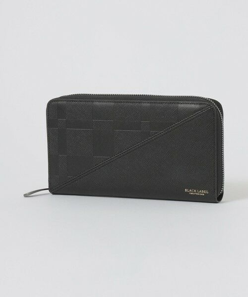 BLUE LABEL / BLACK LABEL CRESTBRIDGE / ブルーレーベル / ブラックレーベル・クレストブリッジ  財布・コインケース・マネークリップ | エンボスチェックラウンドジップウォレット（ブラック）