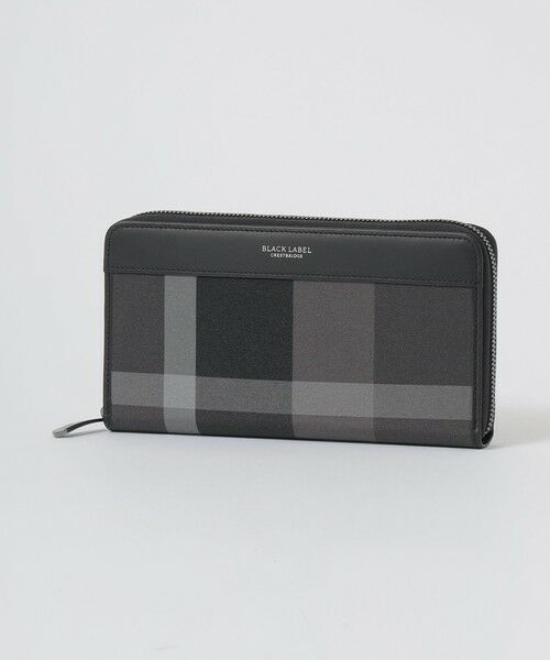 BLUE LABEL / BLACK LABEL CRESTBRIDGE / ブルーレーベル / ブラックレーベル・クレストブリッジ  財布・コインケース・マネークリップ | 【一部店舗限定】トーナルクレストブリッジチェックラウンドジップウォレット（ブラック）