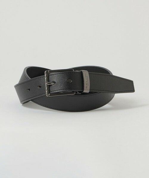 BLUE LABEL / BLACK LABEL CRESTBRIDGE / ブルーレーベル / ブラックレーベル・クレストブリッジ  ベルト・サスペンダー | チェックバックルプリズムエンボスレザーベルト（ブラック）