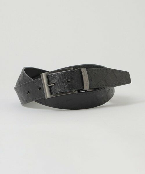 BLUE LABEL / BLACK LABEL CRESTBRIDGE / ブルーレーベル / ブラックレーベル・クレストブリッジ  ベルト・サスペンダー | プリズムエンボスクレストブリッジチェックリバーシブルベルト（ブラック）