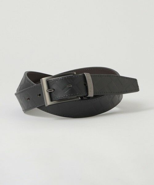 BLUE LABEL / BLACK LABEL CRESTBRIDGE / ブルーレーベル / ブラックレーベル・クレストブリッジ  ベルト・サスペンダー | エンボスクレストブリッジチェックリバーシブルベルト（ブラック）