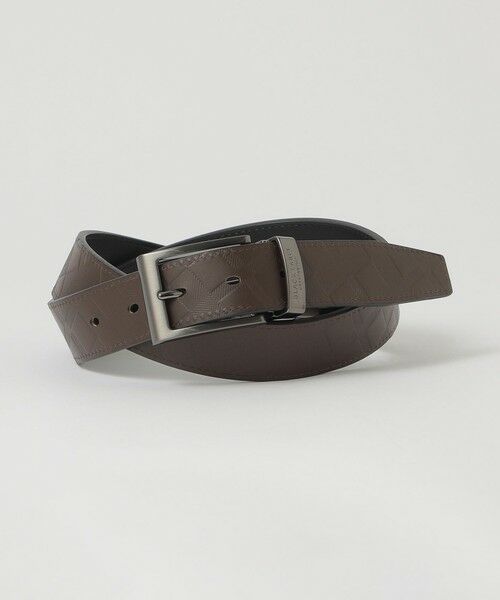 BLUE LABEL / BLACK LABEL CRESTBRIDGE / ブルーレーベル / ブラックレーベル・クレストブリッジ  ベルト・サスペンダー | エンボスクレストブリッジチェックリバーシブルベルト（ブラウン9）