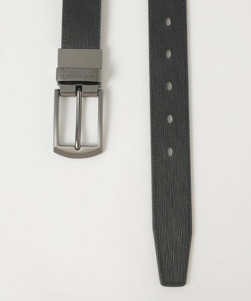 BLUE LABEL / BLACK LABEL CRESTBRIDGE / ブルーレーベル / ブラックレーベル・クレストブリッジ  ベルト・サスペンダー | ウォーターフォールエンボスブラックスリムリバーシブルベルト | 詳細2