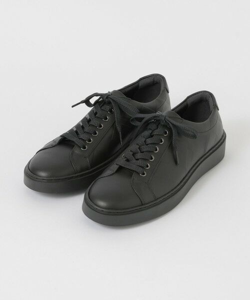BLUE LABEL / BLACK LABEL CRESTBRIDGE / ブルーレーベル / ブラックレーベル・クレストブリッジ スニーカー | エンボスクレストブリッジチェックレザースニーカー(ブラック)