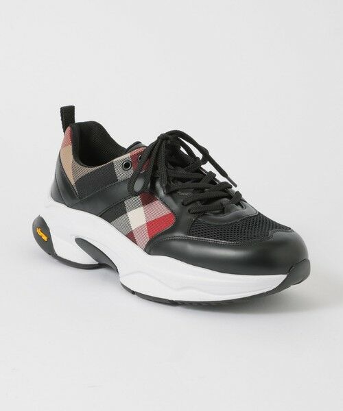 BLUE LABEL / BLACK LABEL CRESTBRIDGE / ブルーレーベル / ブラックレーベル・クレストブリッジ  スニーカー | 【BLACK.lab】レッドクレストブリッジチェックコンビビブラムスニーカー | 詳細3