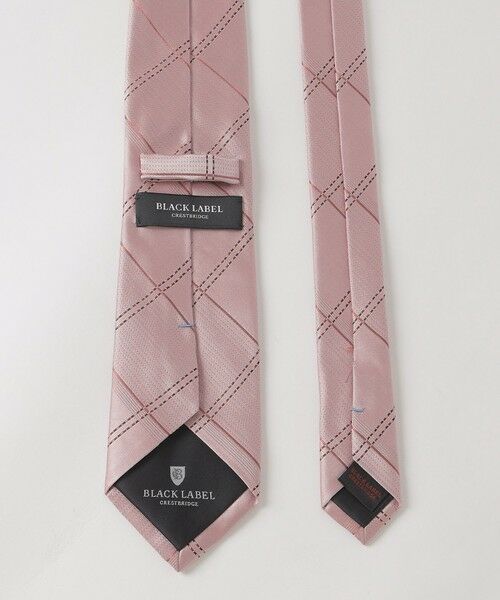 BLUE LABEL / BLACK LABEL CRESTBRIDGE / ブルーレーベル / ブラックレーベル・クレストブリッジ  ネクタイ | カラーストライプラインサテンチェックタイ | 詳細3