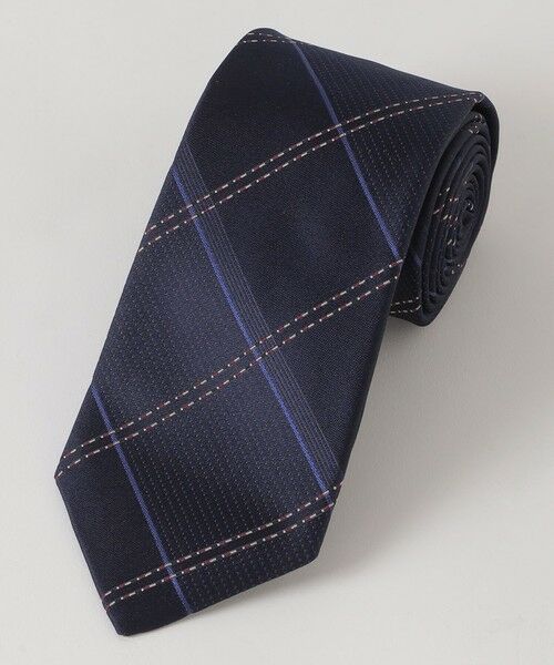 BLUE LABEL / BLACK LABEL CRESTBRIDGE / ブルーレーベル / ブラックレーベル・クレストブリッジ  ネクタイ | カラーストライプラインサテンチェックタイ | 詳細6