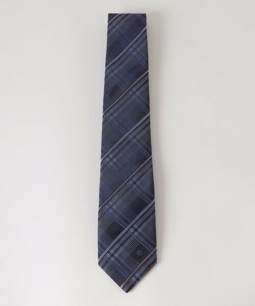BLUE LABEL / BLACK LABEL CRESTBRIDGE / ブルーレーベル / ブラックレーベル・クレストブリッジ  ネクタイ | サテンカラーチェックタイ（ネイビー1）