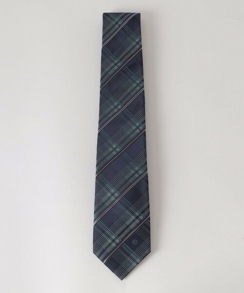 BLUE LABEL / BLACK LABEL CRESTBRIDGE / ブルーレーベル / ブラックレーベル・クレストブリッジ  ネクタイ | サテンカラーチェックタイ（グリーン3）