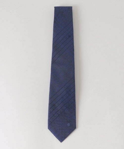 BLUE LABEL / BLACK LABEL CRESTBRIDGE / ブルーレーベル / ブラックレーベル・クレストブリッジ  ネクタイ | チェックコンビペイズリータイ（ネイビー1）