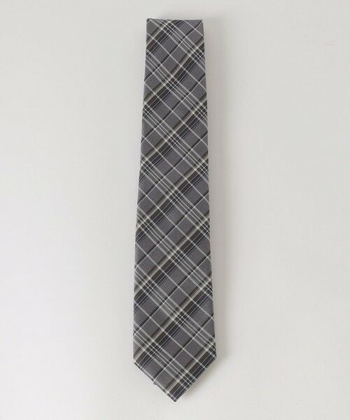 BLUE LABEL / BLACK LABEL CRESTBRIDGE / ブルーレーベル / ブラックレーベル・クレストブリッジ  ネクタイ | バスケットブリティッシュチェックタイ（グレー3）