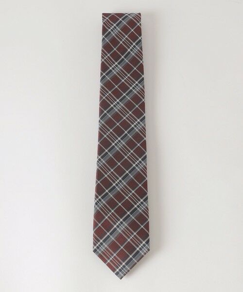 BLUE LABEL / BLACK LABEL CRESTBRIDGE / ブルーレーベル / ブラックレーベル・クレストブリッジ  ネクタイ | バスケットブリティッシュチェックタイ（レッド4）