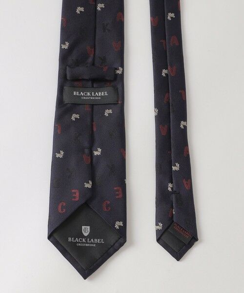 BLUE LABEL / BLACK LABEL CRESTBRIDGE / ブルーレーベル / ブラックレーベル・クレストブリッジ  ネクタイ | ランダムロゴコーギーモチーフタイ | 詳細1
