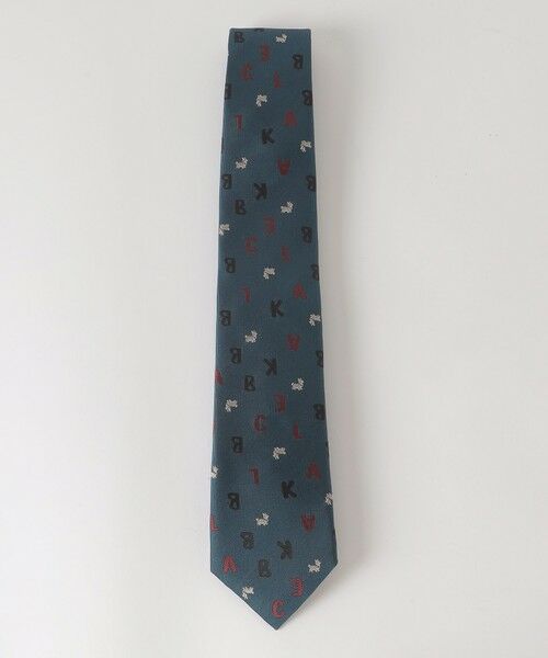BLUE LABEL / BLACK LABEL CRESTBRIDGE / ブルーレーベル / ブラックレーベル・クレストブリッジ  ネクタイ | ランダムロゴコーギーモチーフタイ（グリーン3）