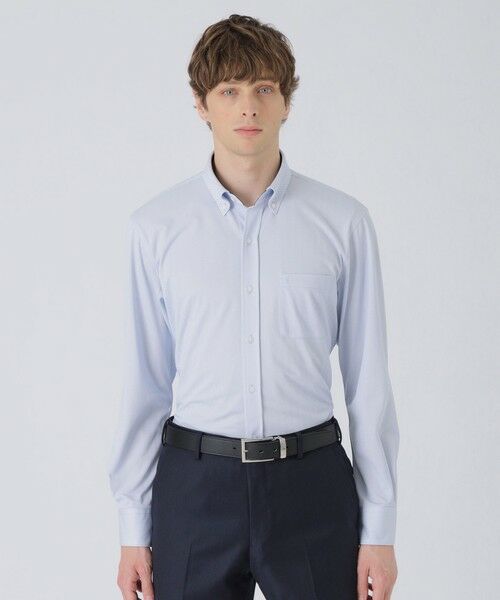 BLUE LABEL / BLACK LABEL CRESTBRIDGE / ブルーレーベル / ブラックレーベル・クレストブリッジ シャツ・ブラウス | ジャージーヘリンボーンボタンダウンシャツ | 詳細1