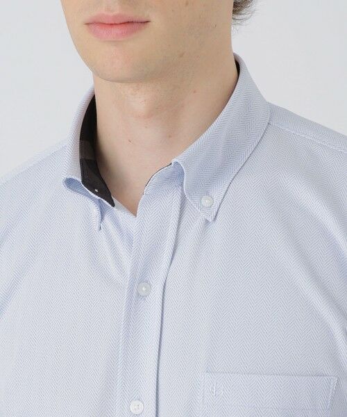 BLUE LABEL / BLACK LABEL CRESTBRIDGE / ブルーレーベル / ブラックレーベル・クレストブリッジ シャツ・ブラウス | ジャージーヘリンボーンボタンダウンシャツ | 詳細4