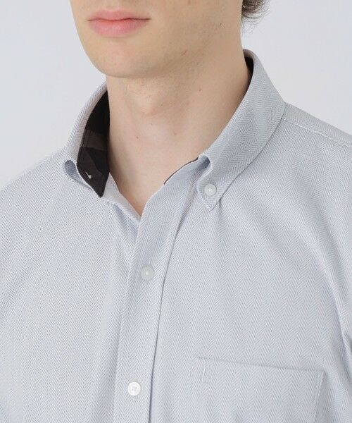 BLUE LABEL / BLACK LABEL CRESTBRIDGE / ブルーレーベル / ブラックレーベル・クレストブリッジ シャツ・ブラウス | ジャージーヘリンボーンボタンダウンシャツ | 詳細10