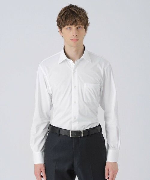 BLUE LABEL / BLACK LABEL CRESTBRIDGE / ブルーレーベル / ブラックレーベル・クレストブリッジ シャツ・ブラウス | ノードシールドソリッドジャージーセミワイドシャツ | 詳細1