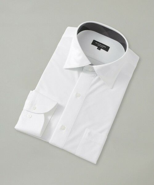 BLUE LABEL / BLACK LABEL CRESTBRIDGE / ブルーレーベル / ブラックレーベル・クレストブリッジ シャツ・ブラウス | ノードシールドソリッドジャージーセミワイドシャツ(ホワイト)