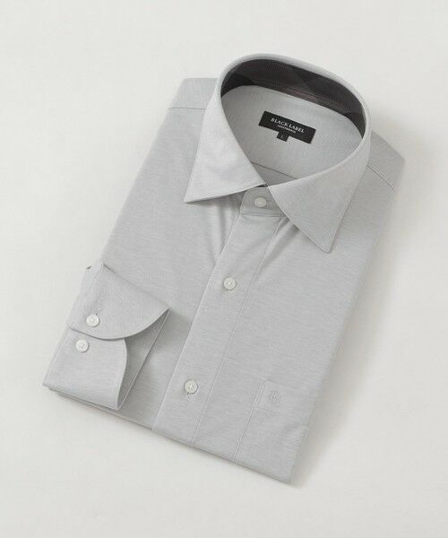 BLUE LABEL / BLACK LABEL CRESTBRIDGE / ブルーレーベル / ブラックレーベル・クレストブリッジ シャツ・ブラウス | ノードシールドソリッドジャージーセミワイドシャツ(グレー1)