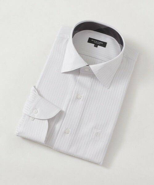BLUE LABEL / BLACK LABEL CRESTBRIDGE / ブルーレーベル / ブラックレーベル・クレストブリッジ シャツ・ブラウス | ハイストレッチシャドーストライプセミワイド(グレー1)
