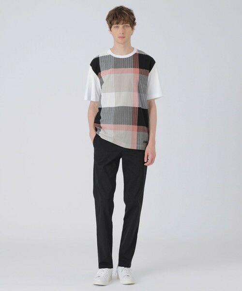 BLUE LABEL / BLACK LABEL CRESTBRIDGE / ブルーレーベル / ブラックレーベル・クレストブリッジ  カットソー | パネルパナマサッカーチェックTシャツ | 詳細1