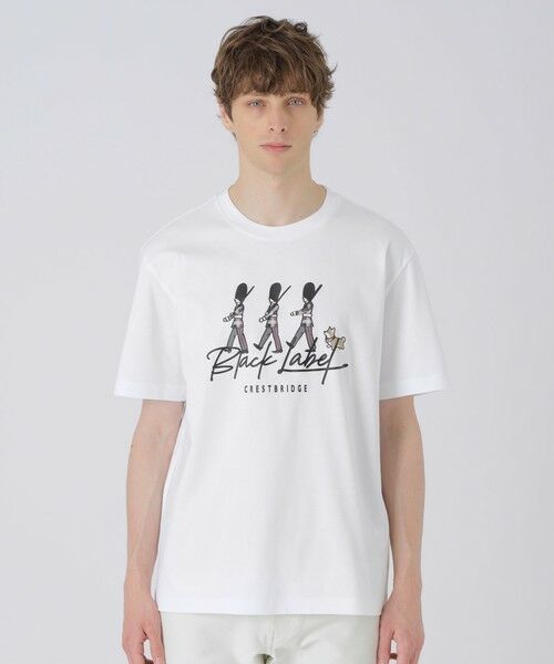 BLUE LABEL / BLACK LABEL CRESTBRIDGE / ブルーレーベル / ブラックレーベル・クレストブリッジ  カットソー | 【一部店舗限定】ガーズマングラフィックTシャツ（オフホワイト1）