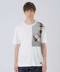 BLUE LABEL / BLACK LABEL CRESTBRIDGE / ブルーレーベル / ブラックレーベル・クレストブリッジ  カットソー | 【一部店舗限定】クレストブリッジチェックパッチワークTシャツ
