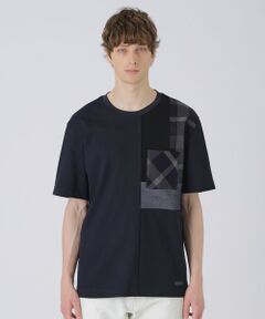 BLUE LABEL / BLACK LABEL CRESTBRIDGE / ブルーレーベル / ブラックレーベル・クレストブリッジ  カットソー | 【一部店舗限定】クレストブリッジチェックパッチワークTシャツ