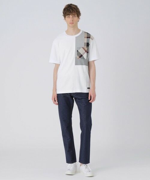BLUE LABEL / BLACK LABEL CRESTBRIDGE / ブルーレーベル / ブラックレーベル・クレストブリッジ カットソー | 【一部店舗限定】クレストブリッジチェックパッチワークTシャツ | 詳細1