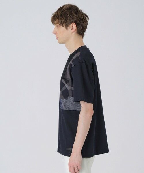 BLUE LABEL / BLACK LABEL CRESTBRIDGE / ブルーレーベル / ブラックレーベル・クレストブリッジ カットソー | 【一部店舗限定】クレストブリッジチェックパッチワークTシャツ | 詳細14