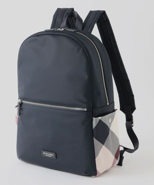 BLUE LABEL / BLACK LABEL CRESTBRIDGE / ブルーレーベル / ブラックレーベル・クレストブリッジ  ショルダーバッグ | パーシャルクレストブリッジチェックナイロンバックパック（ネイビー3）