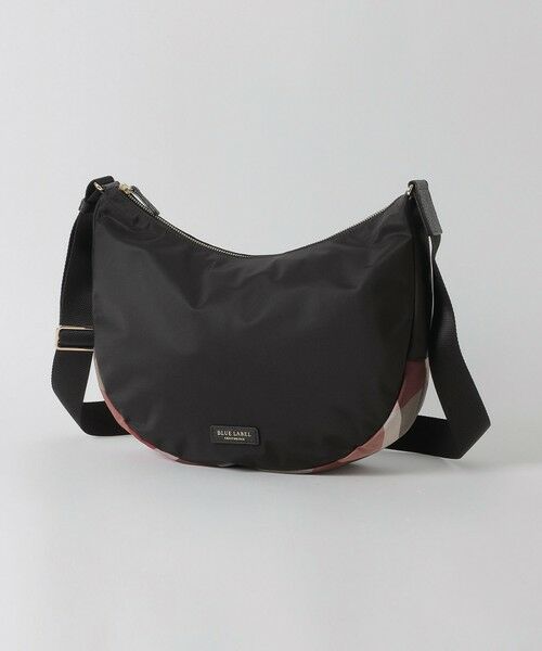 BLUE LABEL / BLACK LABEL CRESTBRIDGE / ブルーレーベル / ブラックレーベル・クレストブリッジ  ショルダーバッグ | パーシャルクレストブリッジチェックナイロンワンショルダー（ブラック）