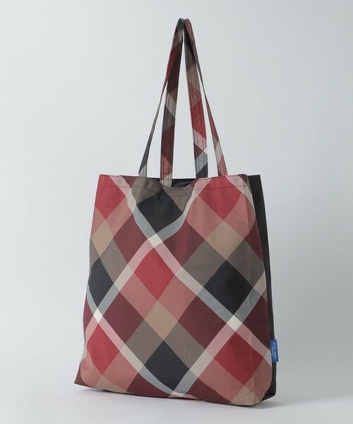 BLUE LABEL / BLACK LABEL CRESTBRIDGE / ブルーレーベル / ブラックレーベル・クレストブリッジ  ショルダーバッグ | パーシャルクレストブリッジチェックエコバッグ（ブラック）