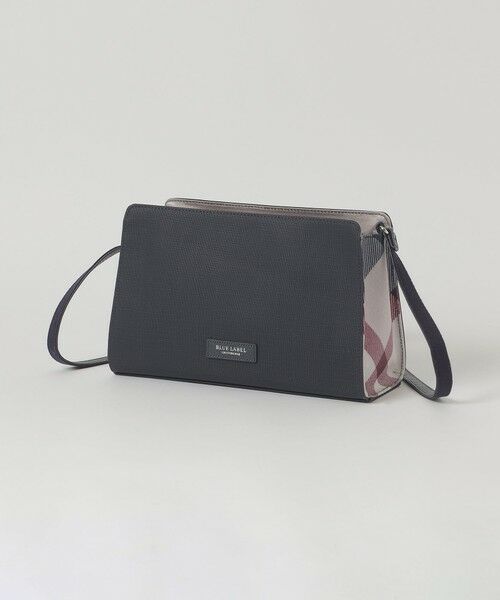 BLUE LABEL / BLACK LABEL CRESTBRIDGE / ブルーレーベル / ブラックレーベル・クレストブリッジ  ショルダーバッグ | パーシャルクレストブリッジチェックPVCミニショルダー（ネイビー3）