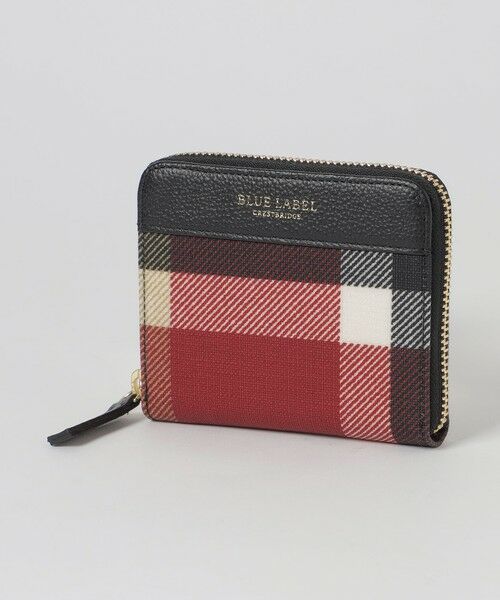 BLUE LABEL / BLACK LABEL CRESTBRIDGE / ブルーレーベル / ブラックレーベル・クレストブリッジ  財布・コインケース・マネークリップ | クレストブリッジチェックPVC二つ折り財布（レッド1）