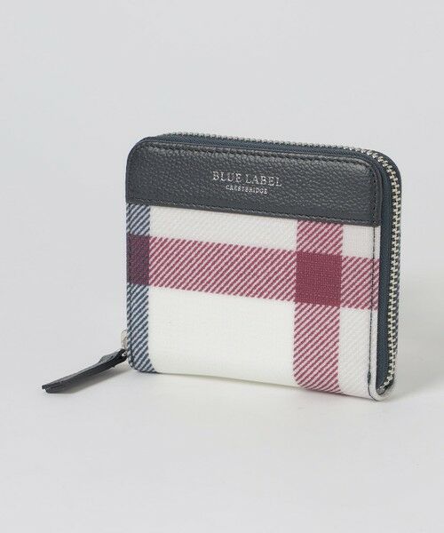 BLUE LABEL / BLACK LABEL CRESTBRIDGE / ブルーレーベル / ブラックレーベル・クレストブリッジ  財布・コインケース・マネークリップ | クレストブリッジチェックPVC二つ折り財布（パープル6）