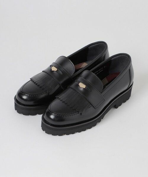 BLUE LABEL / BLACK LABEL CRESTBRIDGE / ブルーレーベル / ブラックレーベル・クレストブリッジ  フラットシューズ | フリンジローファー（ブラック）