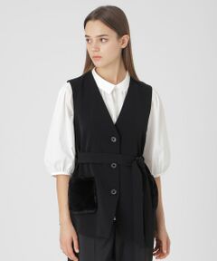BLUE LABEL / BLACK LABEL CRESTBRIDGE / ブルーレーベル / ブラックレーベル・クレストブリッジ  その他アウター | ファーポケットジレ