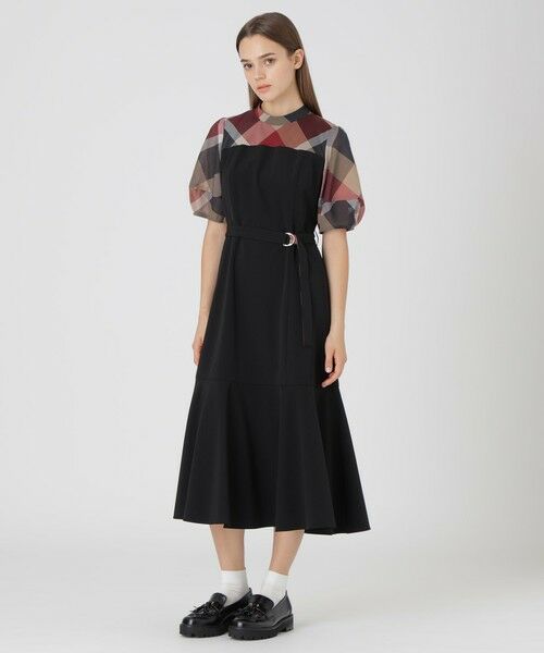 BLUE LABEL / BLACK LABEL CRESTBRIDGE / ブルーレーベル / ブラックレーベル・クレストブリッジ  ドレス | ストレッチツイルビスチェドレス（ブラック）