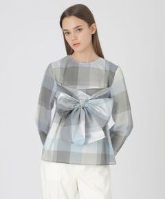 BLUE LABEL / BLACK LABEL CRESTBRIDGE / ブルーレーベル / ブラックレーベル・クレストブリッジ  シャツ・ブラウス | クレストブリッジチェックシアーボイルリボンブラウス