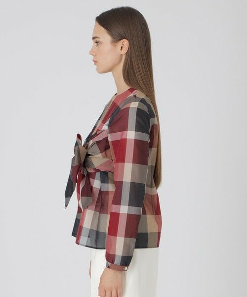 BLUE LABEL / BLACK LABEL CRESTBRIDGE / ブルーレーベル / ブラックレーベル・クレストブリッジ  シャツ・ブラウス | クレストブリッジチェックシアーボイルリボンブラウス | 詳細3