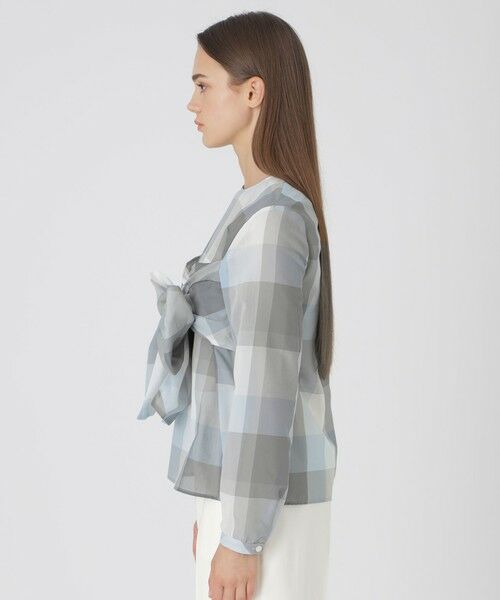 BLUE LABEL / BLACK LABEL CRESTBRIDGE / ブルーレーベル / ブラックレーベル・クレストブリッジ  シャツ・ブラウス | クレストブリッジチェックシアーボイルリボンブラウス | 詳細10