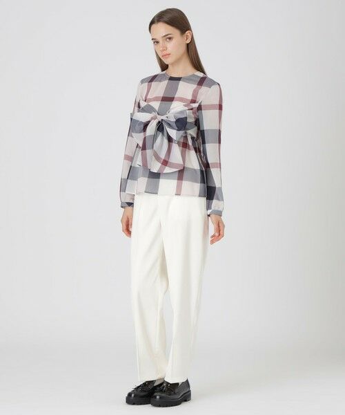 BLUE LABEL / BLACK LABEL CRESTBRIDGE / ブルーレーベル / ブラックレーベル・クレストブリッジ  シャツ・ブラウス | クレストブリッジチェックシアーボイルリボンブラウス | 詳細15