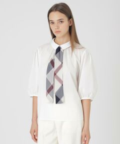 BLUE LABEL / BLACK LABEL CRESTBRIDGE / ブルーレーベル / ブラックレーベル・クレストブリッジ  シャツ・ブラウス | タイ付きパフスリーブブラウス