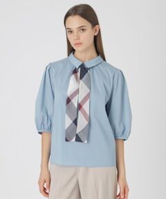 BLUE LABEL / BLACK LABEL CRESTBRIDGE / ブルーレーベル / ブラックレーベル・クレストブリッジ  シャツ・ブラウス | タイ付きパフスリーブブラウス