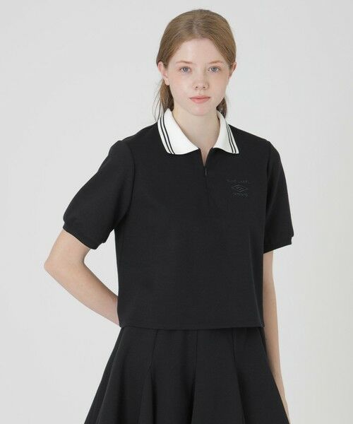 BLUE LABEL / BLACK LABEL CRESTBRIDGE / ブルーレーベル / ブラックレーベル・クレストブリッジ  カットソー | 【予約販売】【umbro】ハーフジッププルオーバー（ブラック）