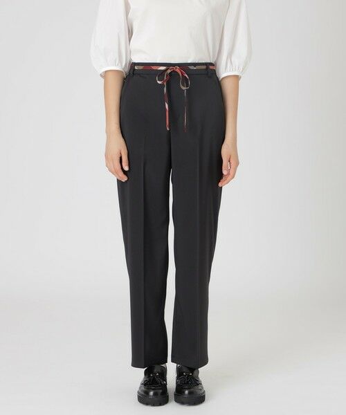 BLUE LABEL / BLACK LABEL CRESTBRIDGE / ブルーレーベル / ブラックレーベル・クレストブリッジ その他パンツ | ダブルサテンカーブパンツ(ブラック)